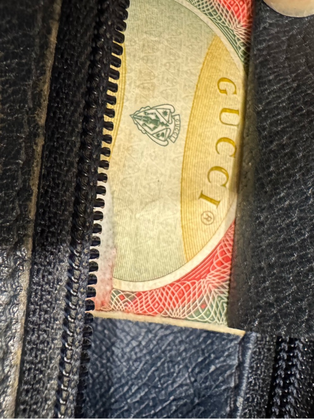 Gucci Beige GG Canvas Satchel with Navy Trim and Red-Blue Web - Picture 15 of 16